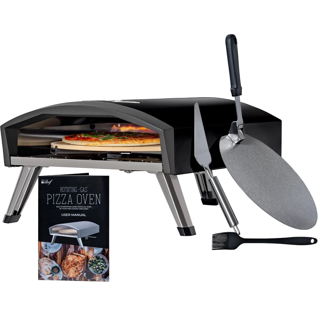 Black Portable Gas Pizza Oven U881049
