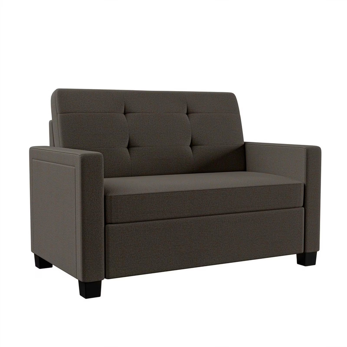 Gray Linen Loveseat Sleeper Sofa A332
