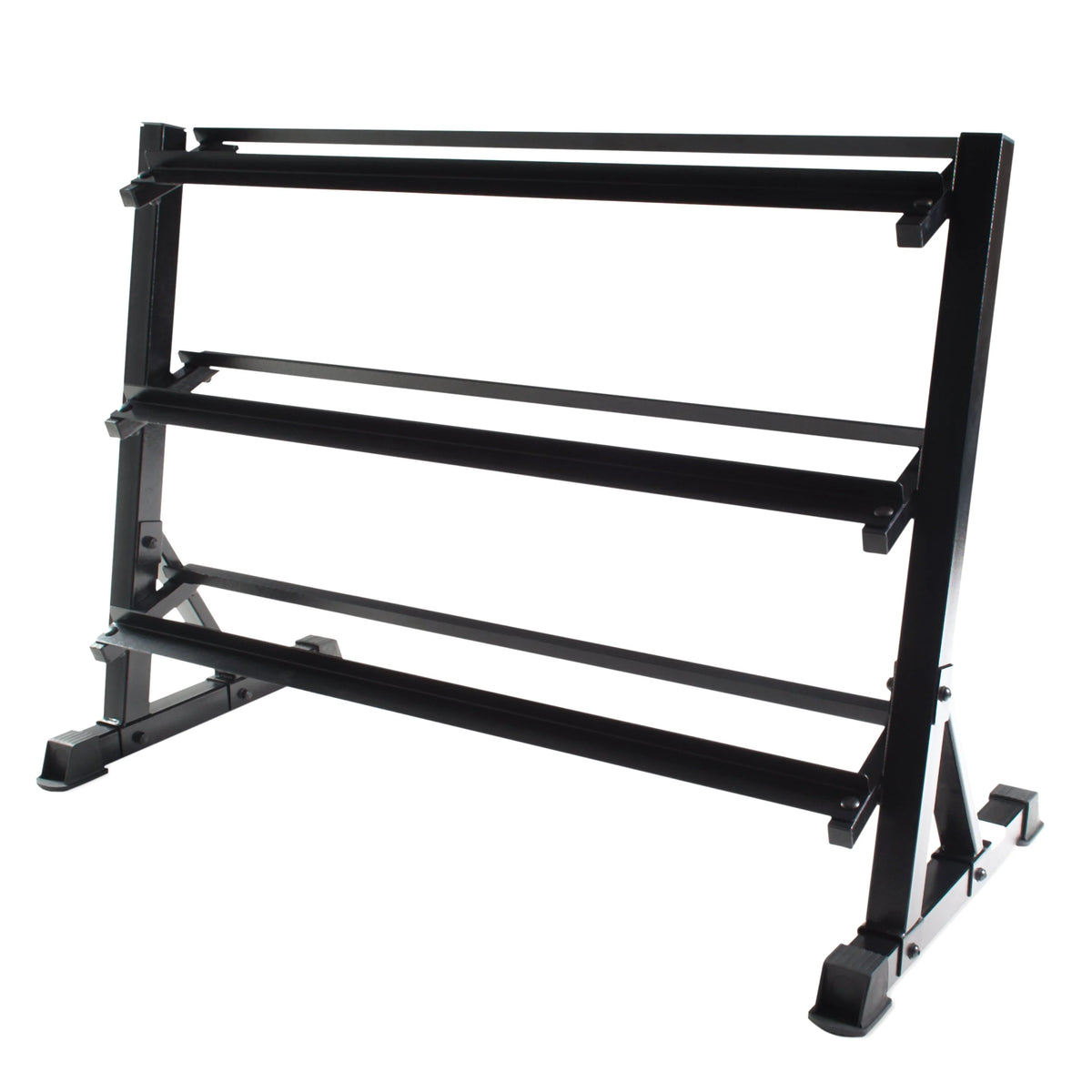 550-Pound Rubber Hex Dumbbell Set with Rack J35867