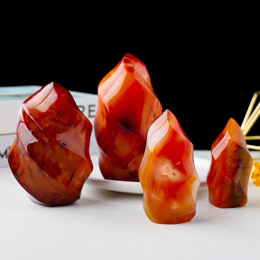 Red Agate Crystal Tower O985