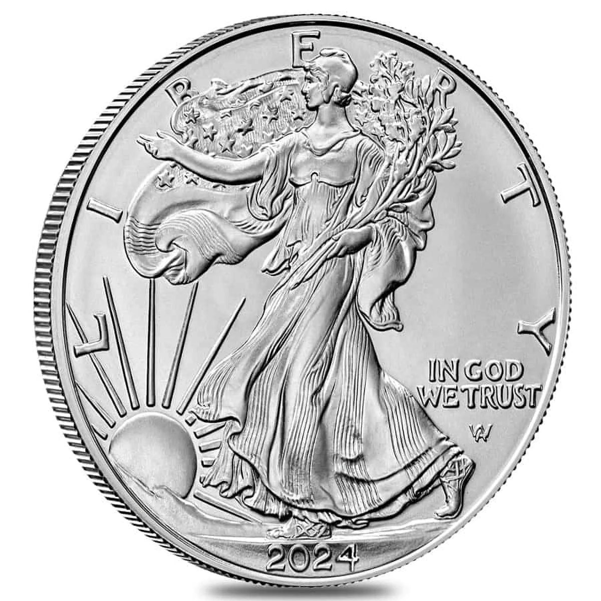 2024 1 oz Silver American Eagle $1 Coin BU P4944