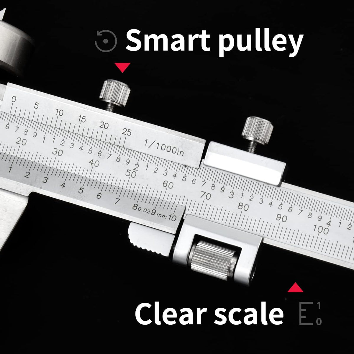 Stainless Steel Precision Vernier Caliper with Fine Adjustment C6483