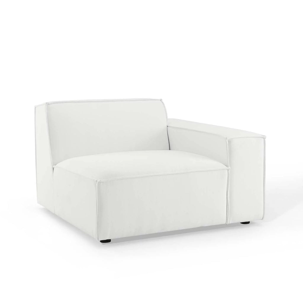 White 6-Piece Fabric Sectional Sofa Z721
