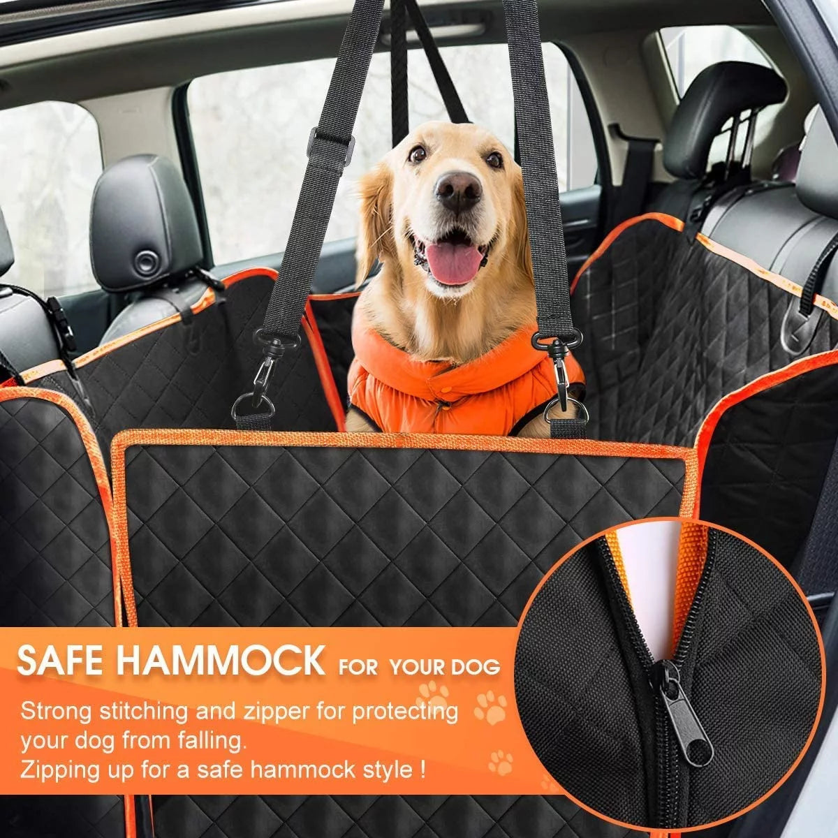 Waterproof Scratchproof Dog Car Seat Cover with Side Flaps G9264