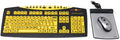 Yellow Keyboard with Wireless Optical Mouse and USB Wired Magic Pad B440742