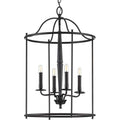 Four-Light Black Medium Foyer U9948