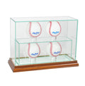 Walnut Upright Baseball Display Case O387