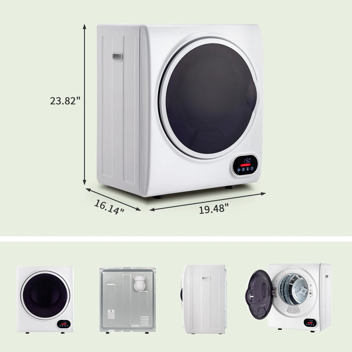 1.5 cu. ft. Compact Electric Dryer, White G834714