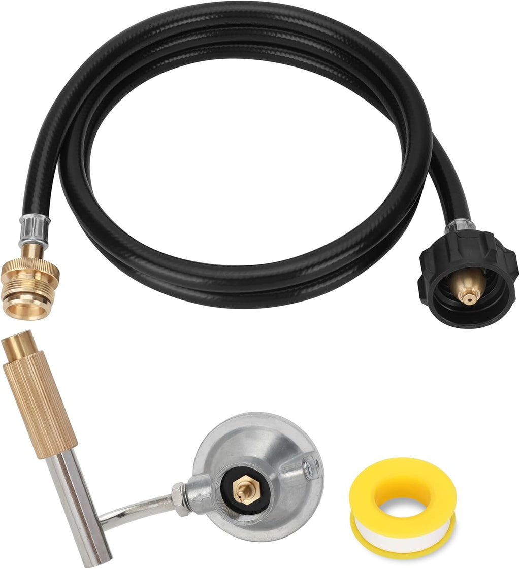 Grill Regulator with 5 Feet Propane Adapter Hose F43754