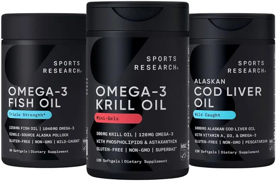Omega 3 Krill Oil, Pollock Oil & Cod Liver Oil with EPA & DHA M9219