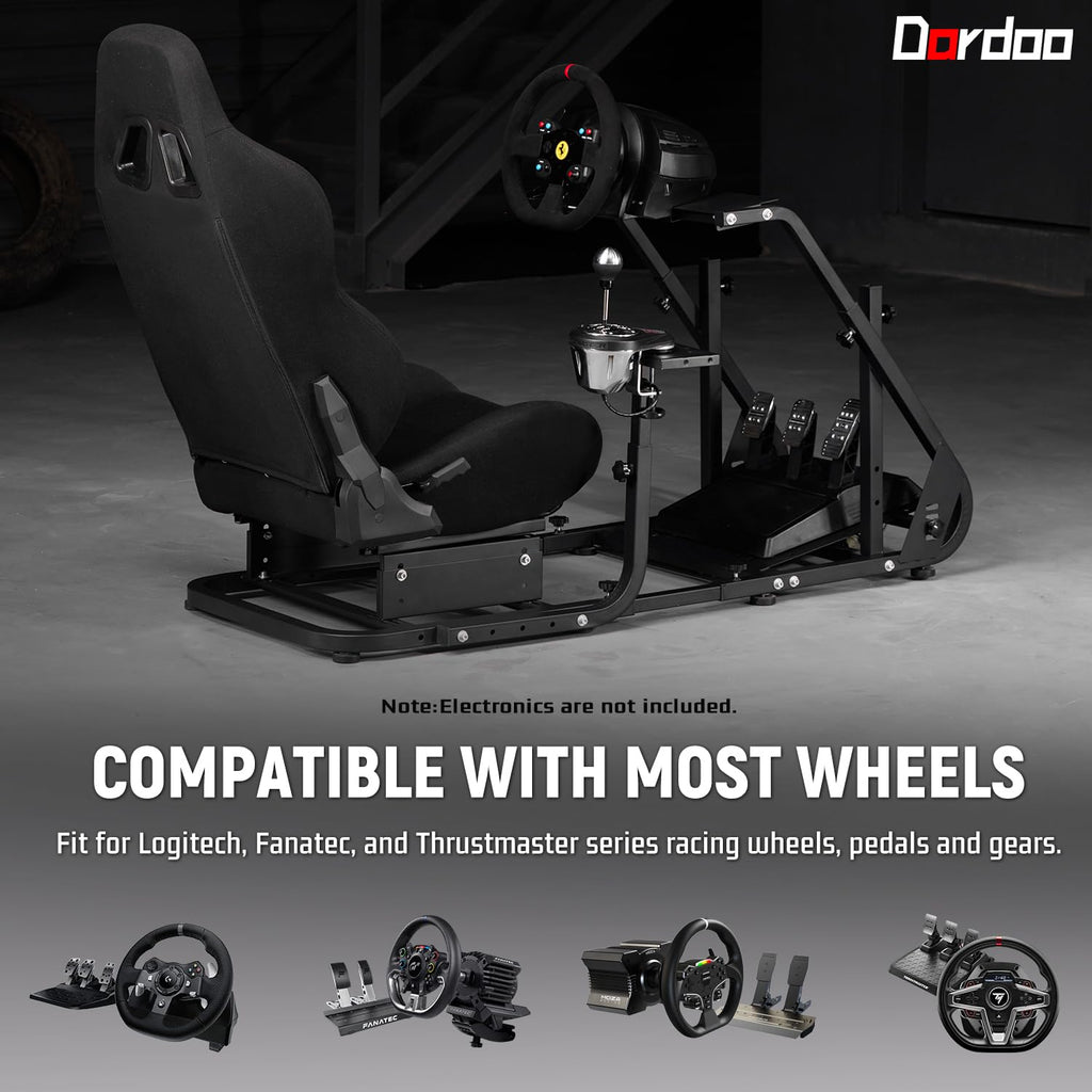 Racing Simulator Cockpit with Ergonomic Gaming Seat Q92670