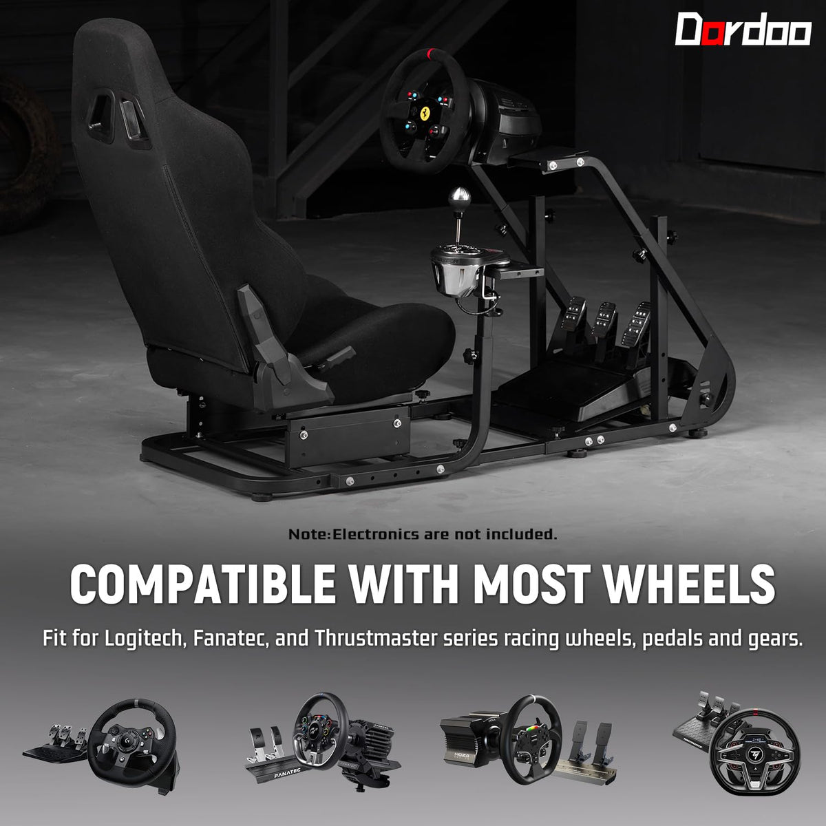 Racing Simulator Cockpit with Ergonomic Gaming Seat Q92670