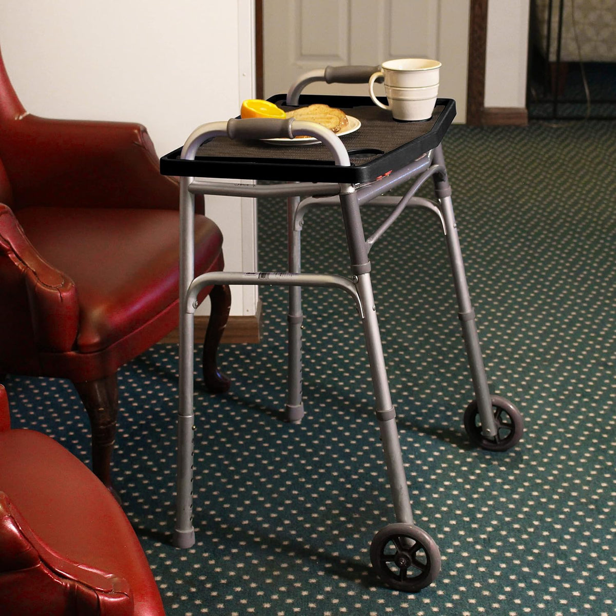 Black No Slip Walker Tray 16 x 21in T5019