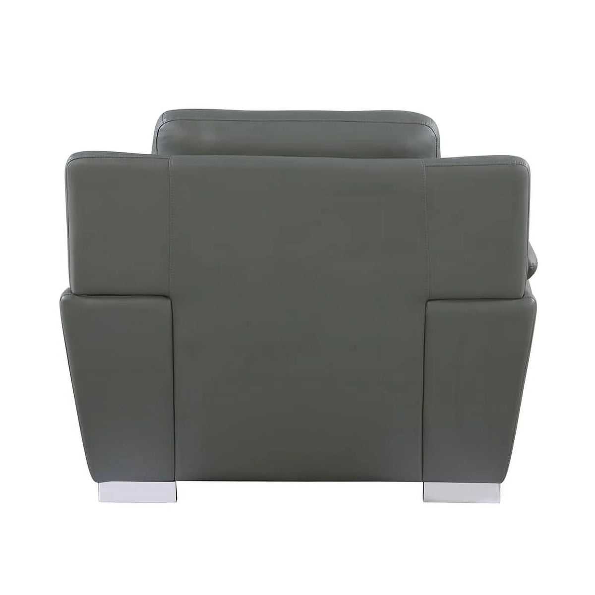 Gray Leather Upholstered Chair B2765