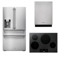 30 Induction Cooktop, Refrigerator with Water and Ice Dispenser, Dishwasher E707