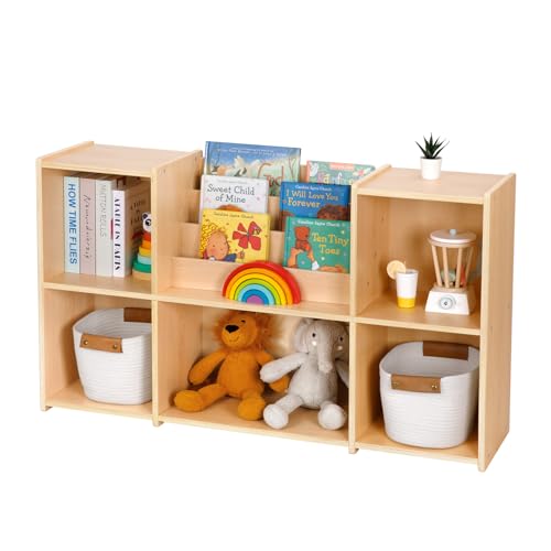 2-Tier Bookshelf and Toy Storage Organizer with Book Rack A692