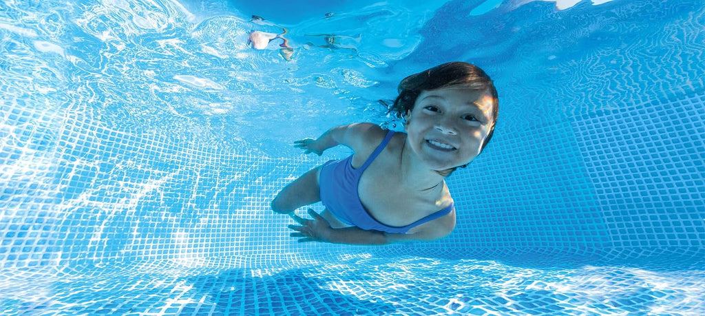 8 Foot Round Above Ground Swimming Pool with Filter Pump X7990