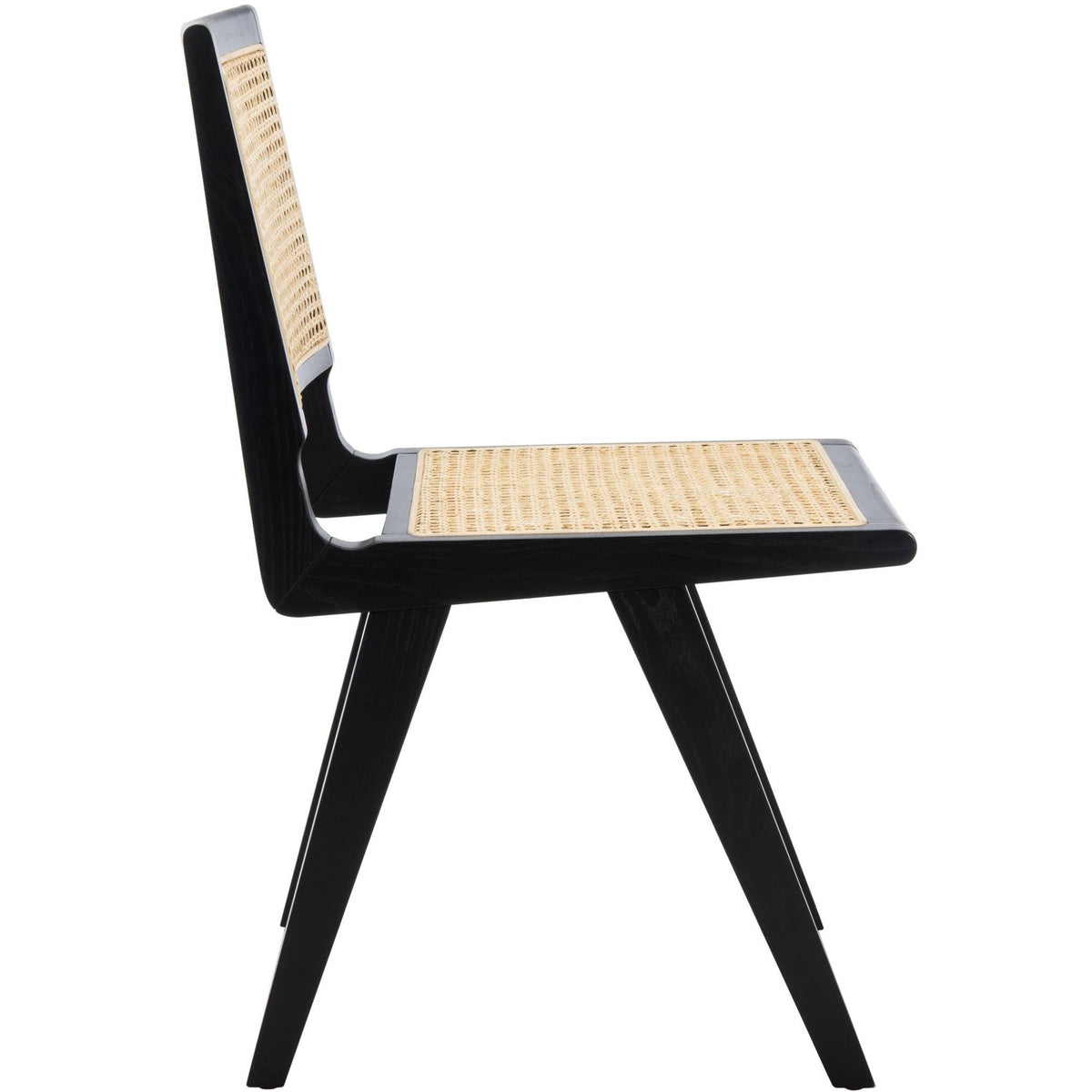 Black Natural Cane Dining Chair Set of 2 D245720