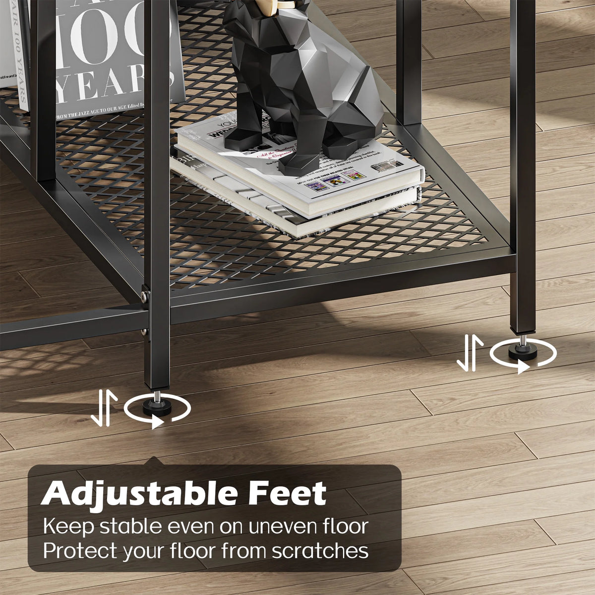 L Shaped Desk with Power Outlets, Fabric Drawer & Storage Shelves, Gray W4831