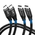 4K USB C Cable 100W 15FT 2 Pack USB 3.2 Gen 2X2 20Gbps Data Transfer PD Fast Charging V113