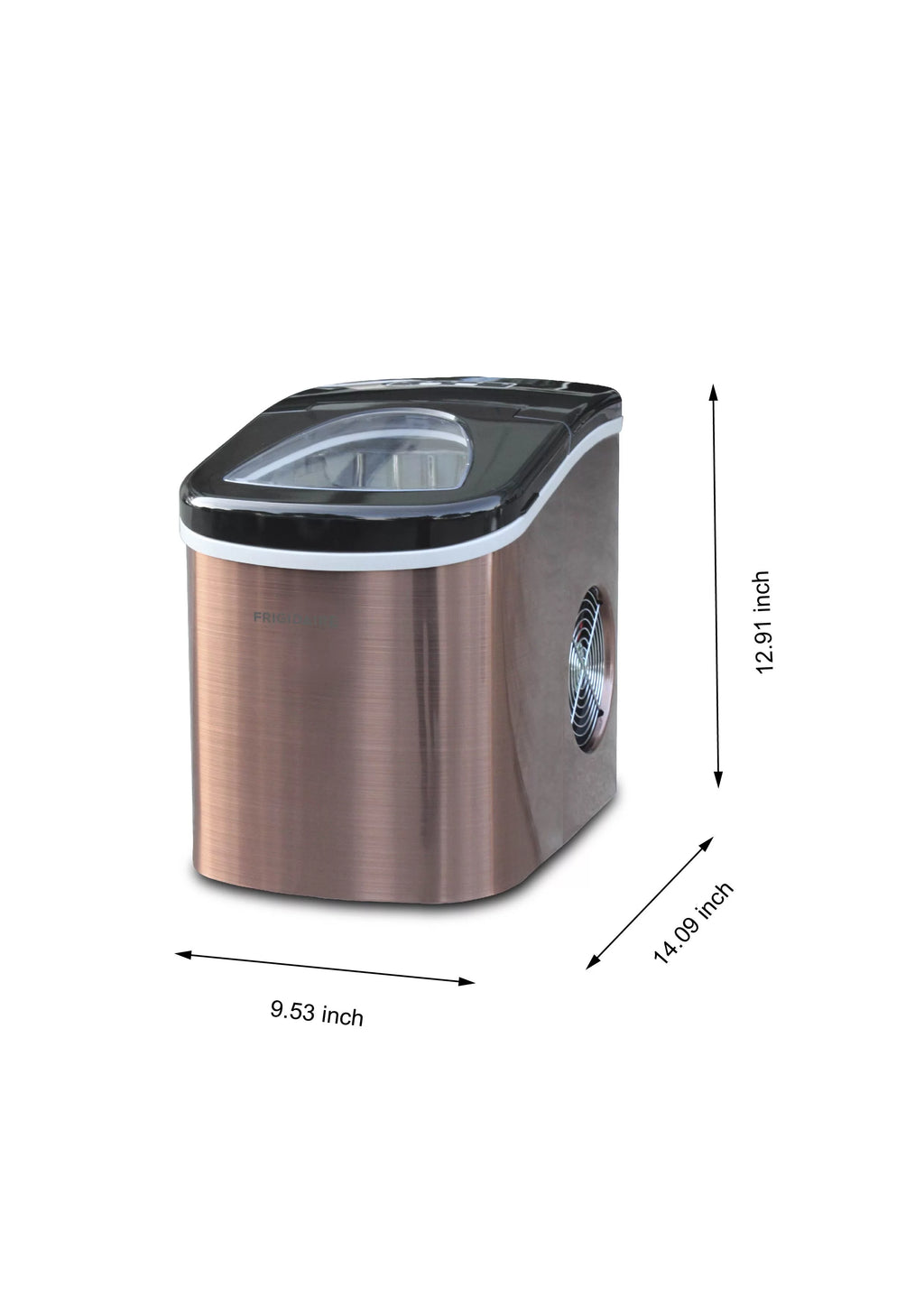 Countertop Ice Maker Red Stainless Steel E49371