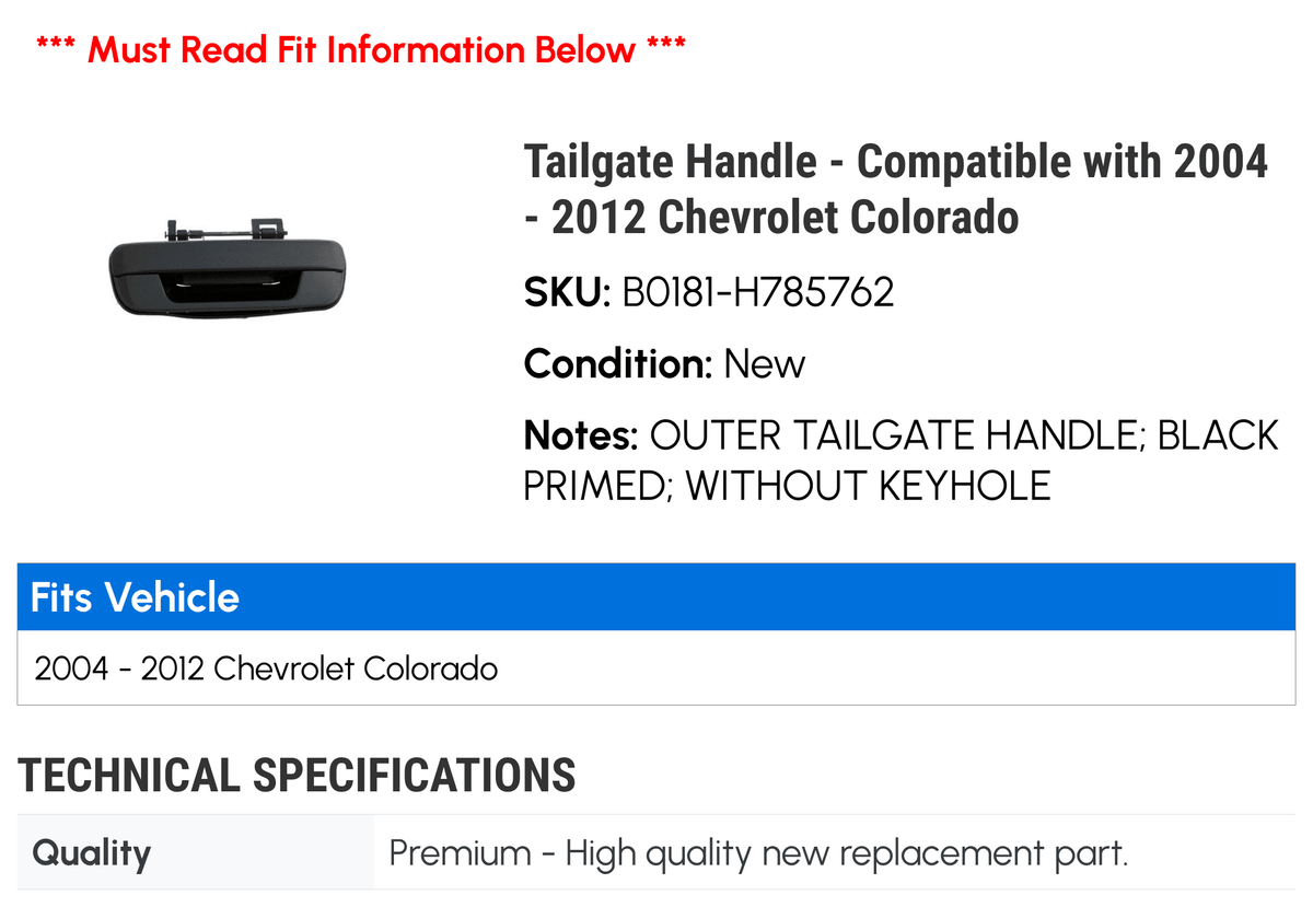 Tailgate Handle Q222