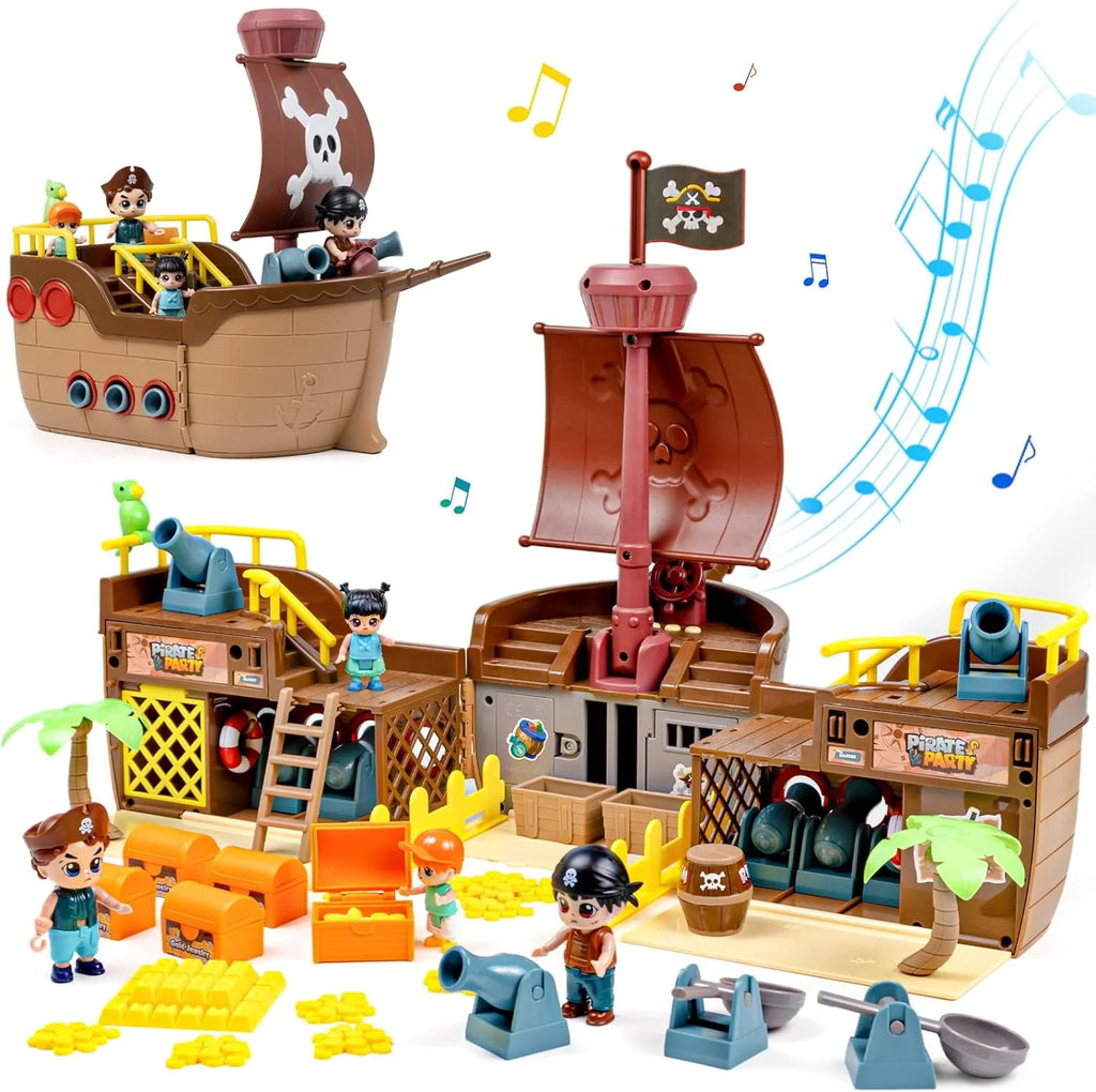 Brown Pirate Boat Toys G45936