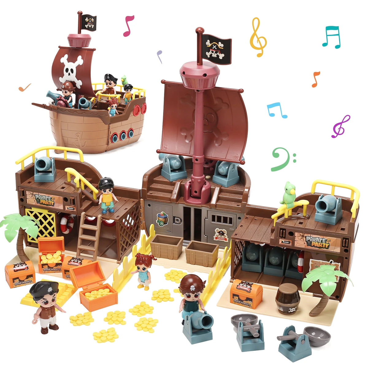 Brown Pirate Boat Toys G45936