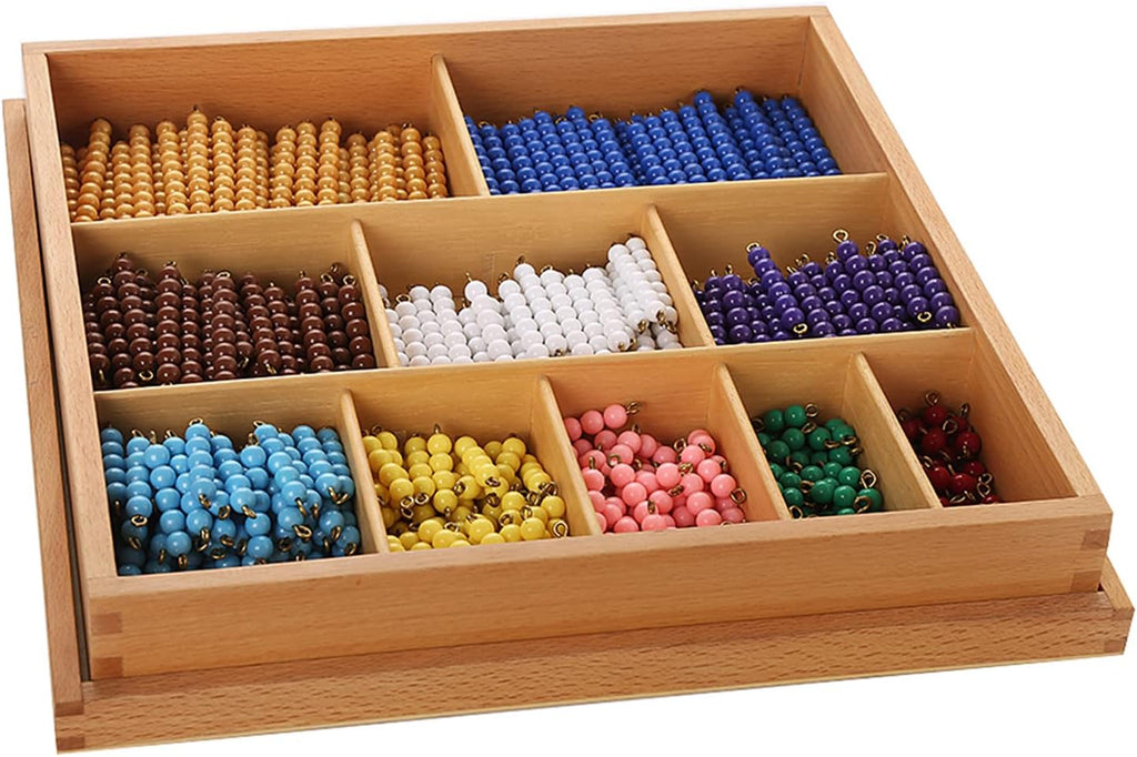 Montessori Math Materials Bead Decanomial with Box Q4132