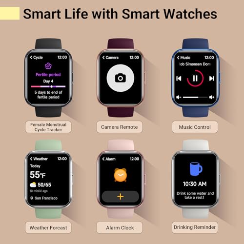 1.8'' Fitness Tracker Smart Watch Black B85628