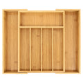 Bamboo Drawer Organizer with Adjustable Dividers, Medium, Brown E2083