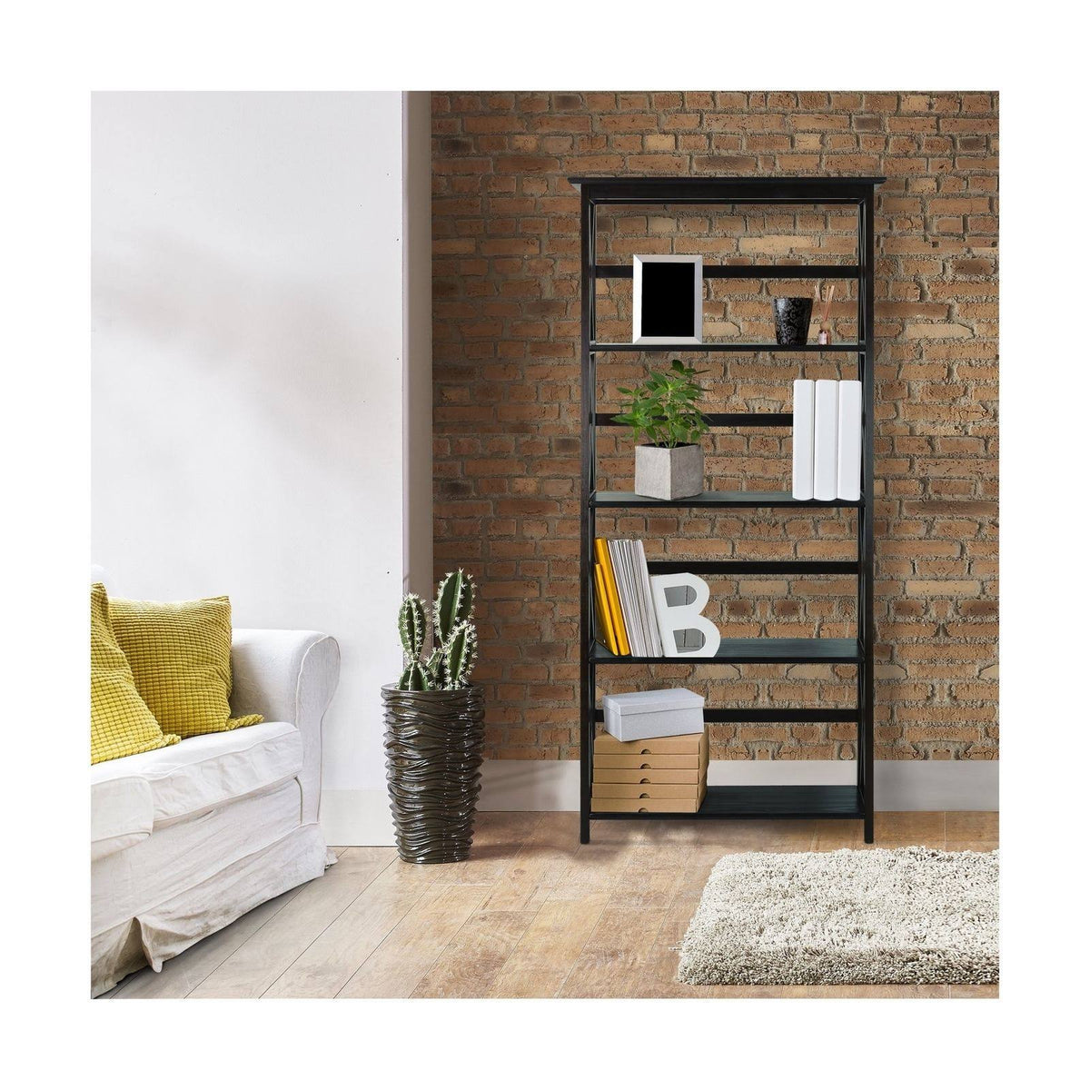 5-Tier Bookcase Espresso D23637