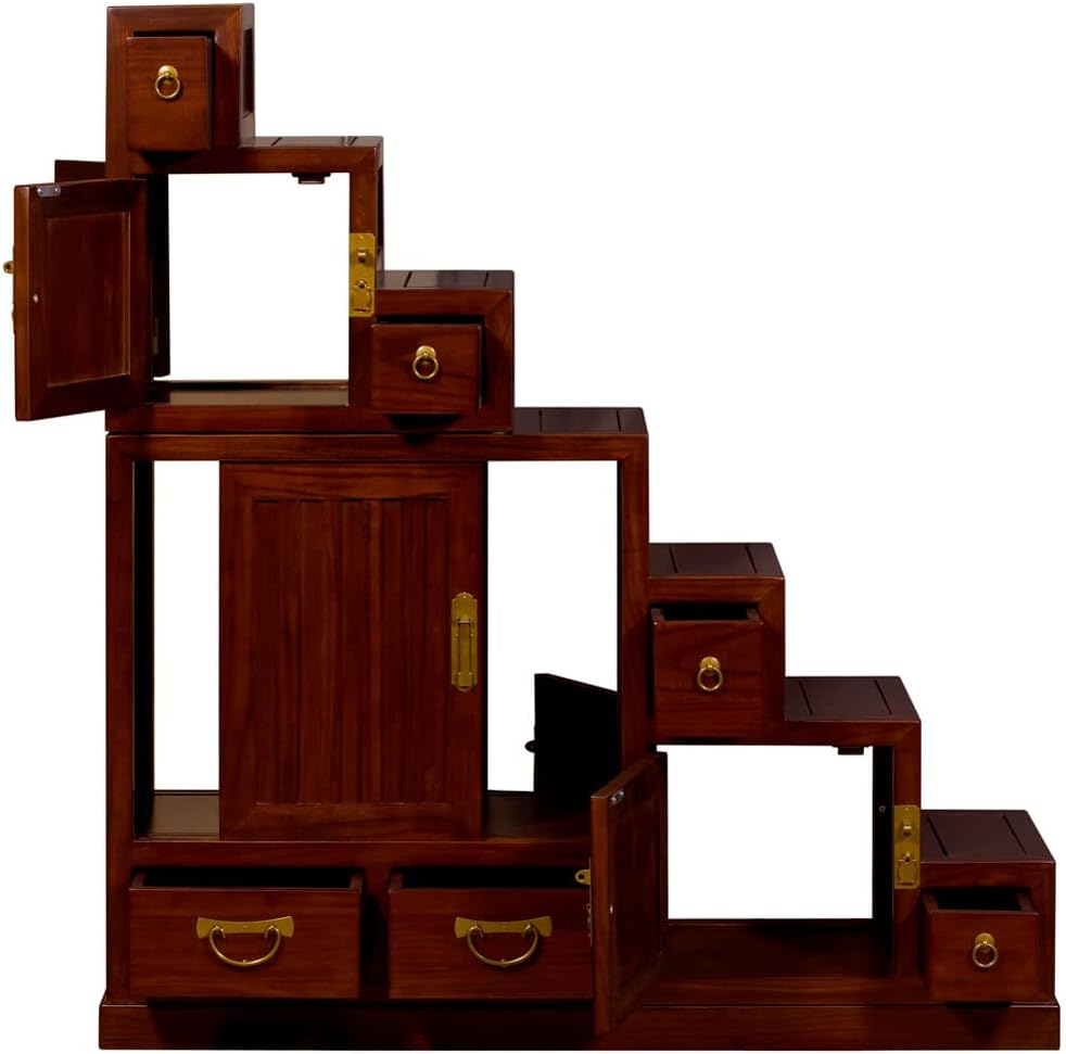 Mahogany Finish Asian Cabinet J23798