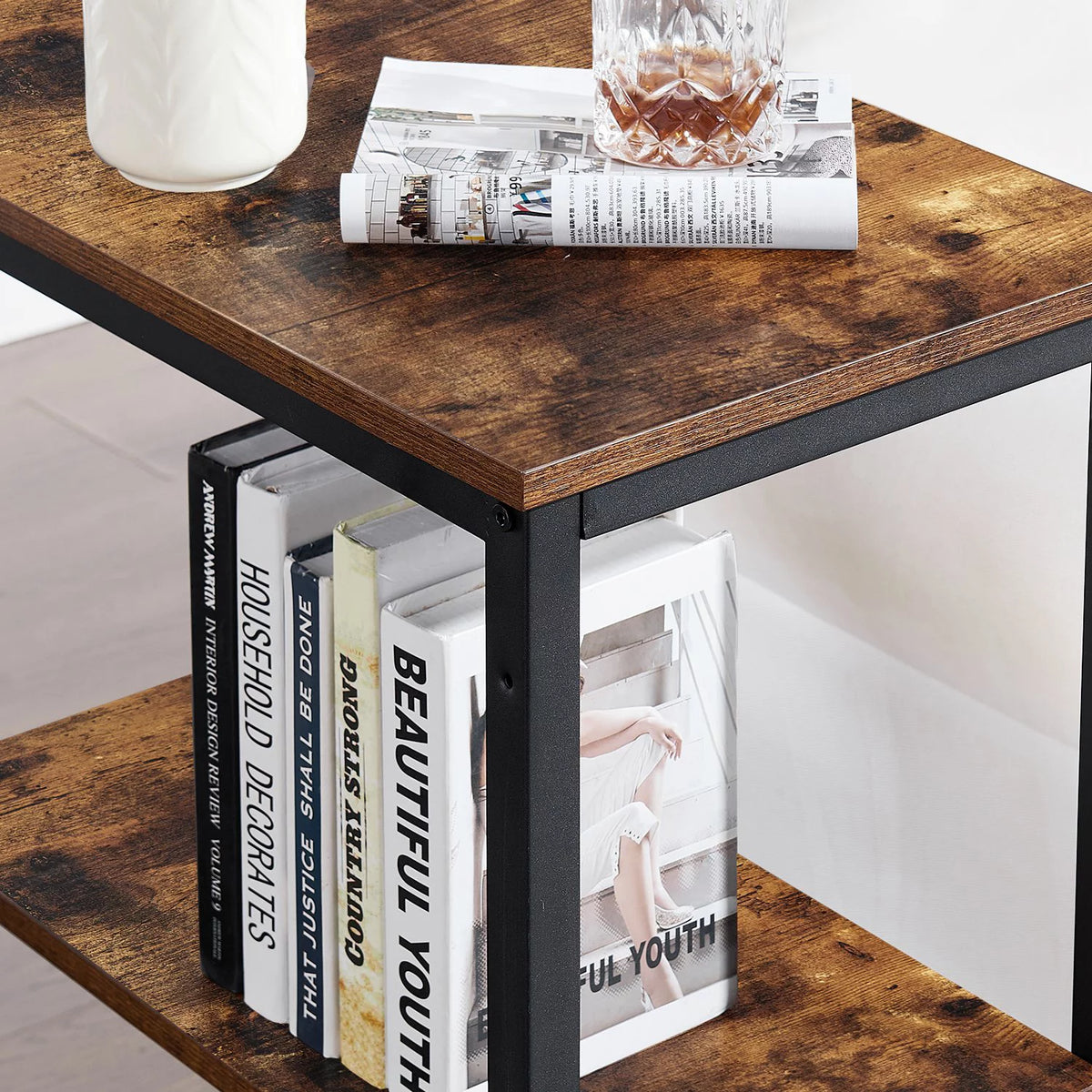 3-Tier End Table with Storage Shelf Y759