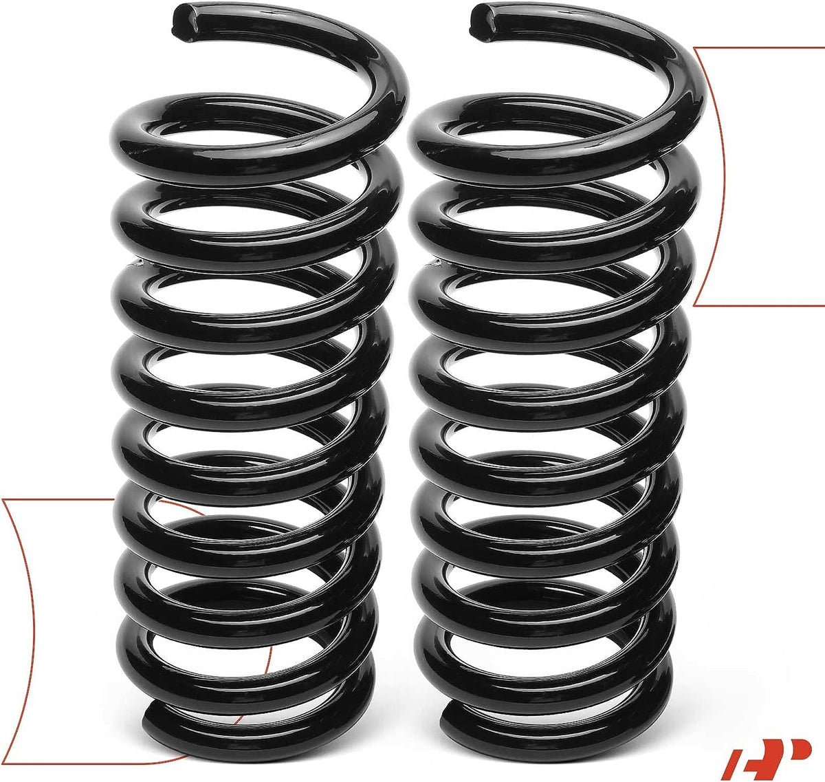 2Pcs Rear Left and Right Suspension Coil Spring Set T88010