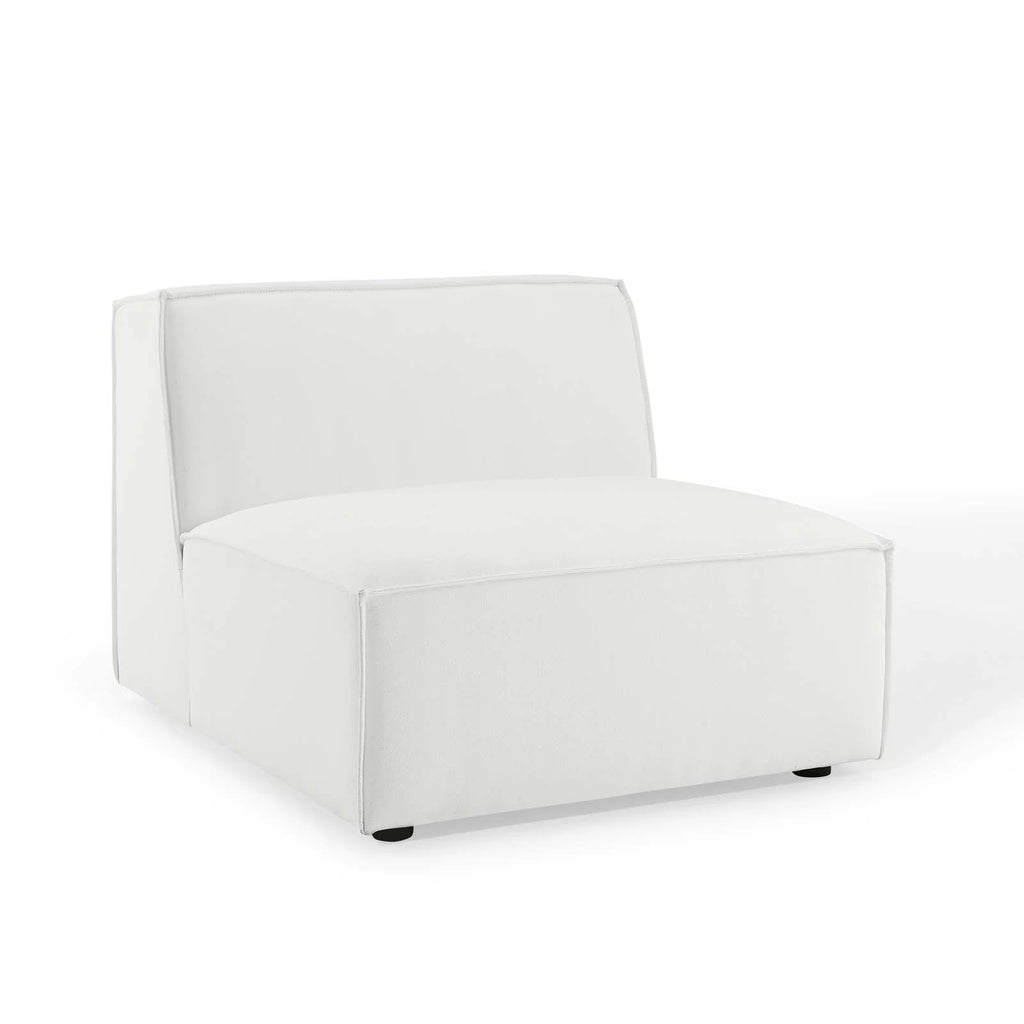White 6-Piece Fabric Sectional Sofa Z721