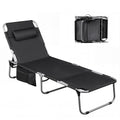 Silver Greige Portable Folding Camping Cot with Carry Bag K6413
