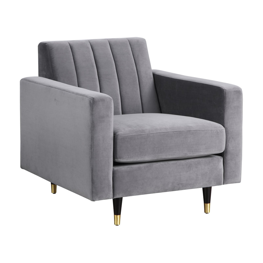 Olive Velvet Accent Chair D819