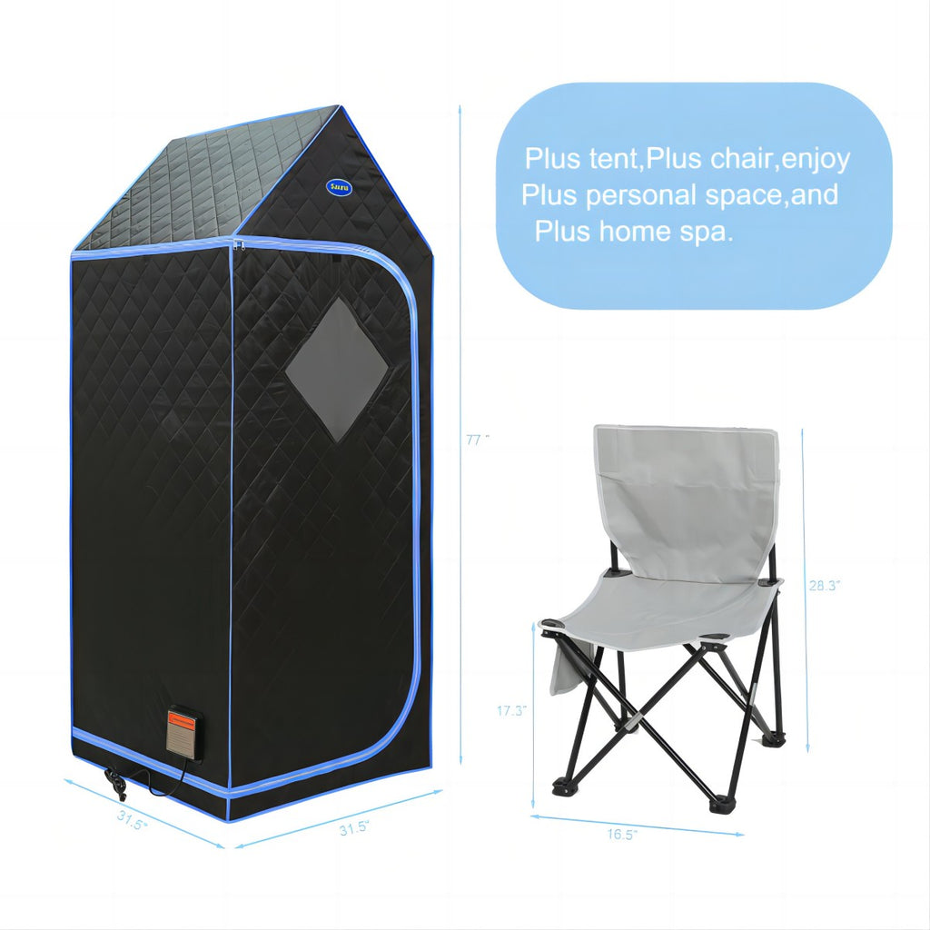 Black Far Infrared Full Body Sauna Tent Q94638