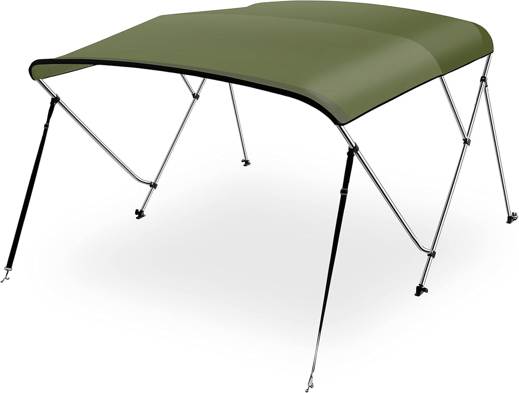 Waterproof 54-60 W 3 Bow Boat Bimini Top Canvas Sun Shade with Storage Boot D118