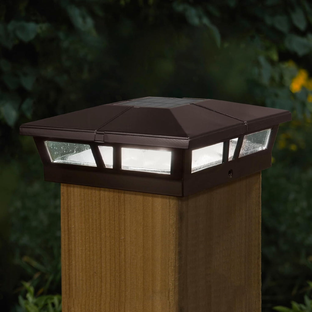 6x6 Brown Aluminum Solar Post Cap V32584