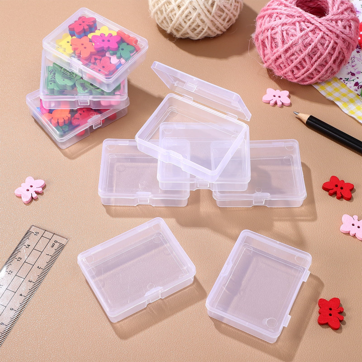 48 Pcs Clear Plastic Storage Boxes E1765