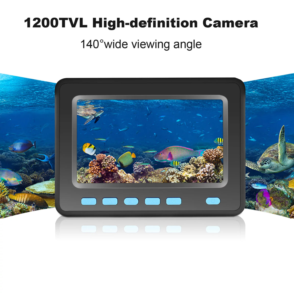 Underwater Fishing Fish Finder 4.3'' LCD Monitor V187