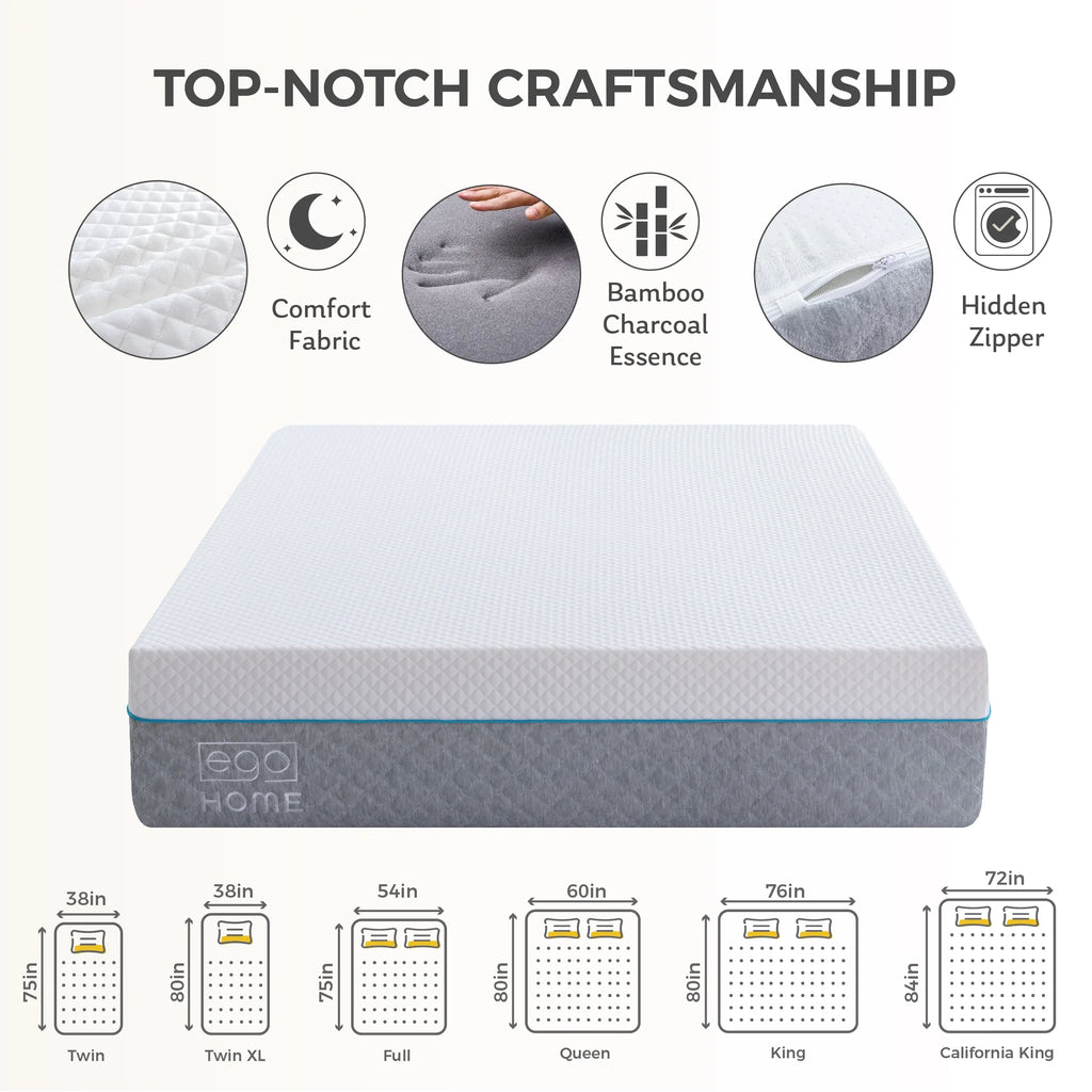 14 inch Queen Gel Memory Foam Mattress W198