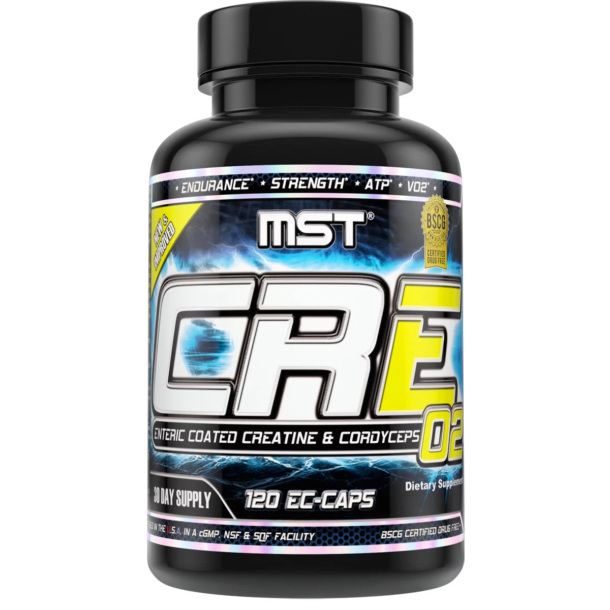 Enteric Coated Creatine Cordyceps Rhodiola Jiaogulan 120 Veggie Caps B159049