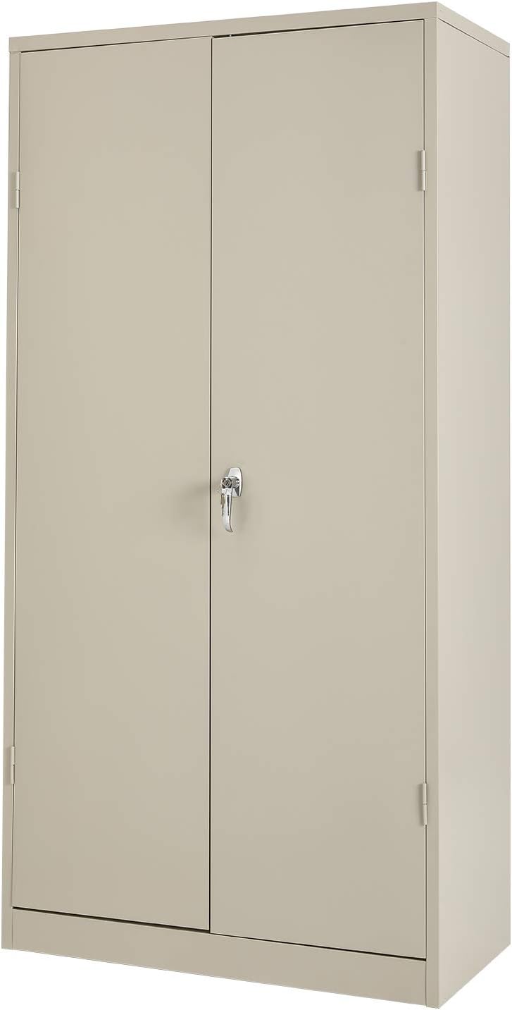 Black Metal Locking Steel Storage Cabinet with 4 Adjustable Shelves U97492