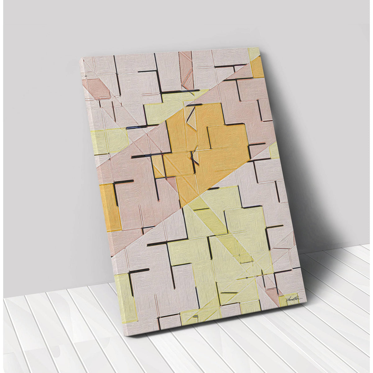 Pastel Wall Stretched Canvas H60018