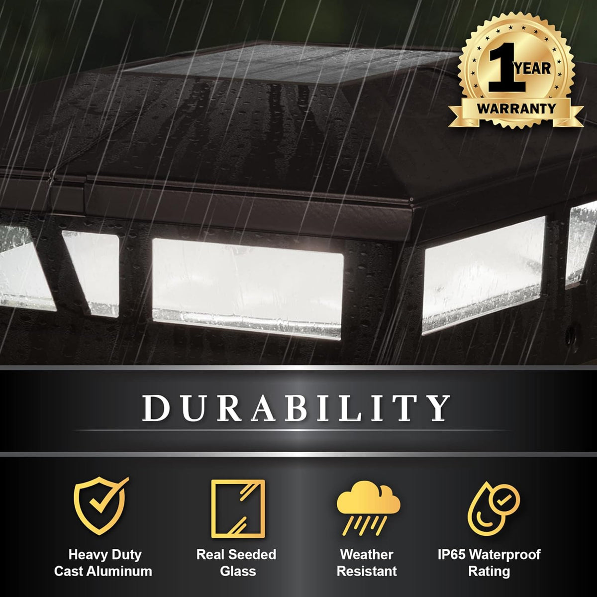 6x6 Brown Aluminum Solar Post Cap V32584