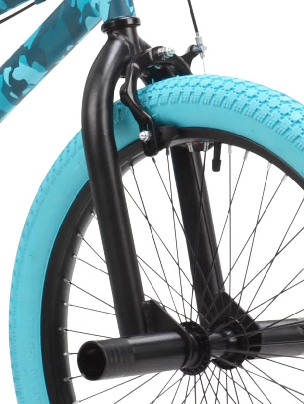 20-inch Turquoise Blue Camouflage Girl's BMX Child Bike F4459