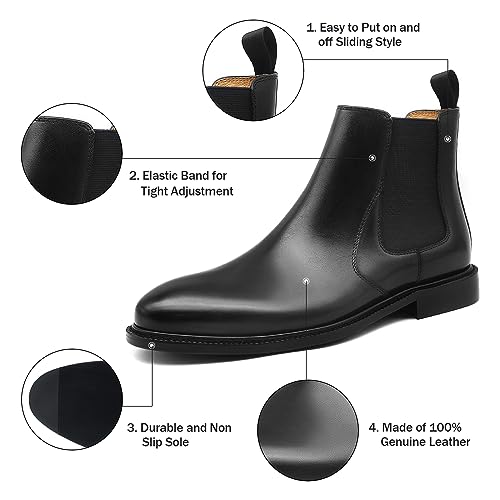 Genuine Leather Chelsea Boots N4776